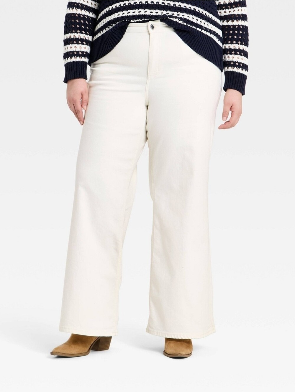 Universal Thread Women's High-Rise Everyday Wide Leg Jeans Size 12 - WHITE